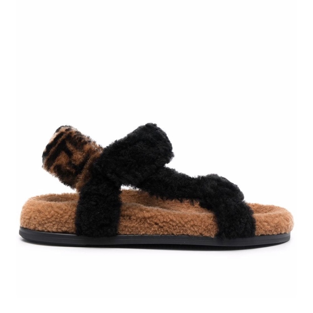 Fendi Feel shearling sandals
